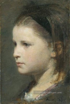Tête d’une jeune fille Henri Fantin Latour Peinture à l'huile